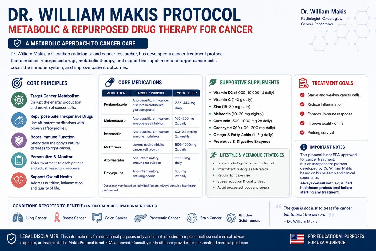The Dr. William Makis Protocol for Cancer: A Comprehensive Overview of Ivermectin, Fenbendazole, and Repurposed Drug Approaches