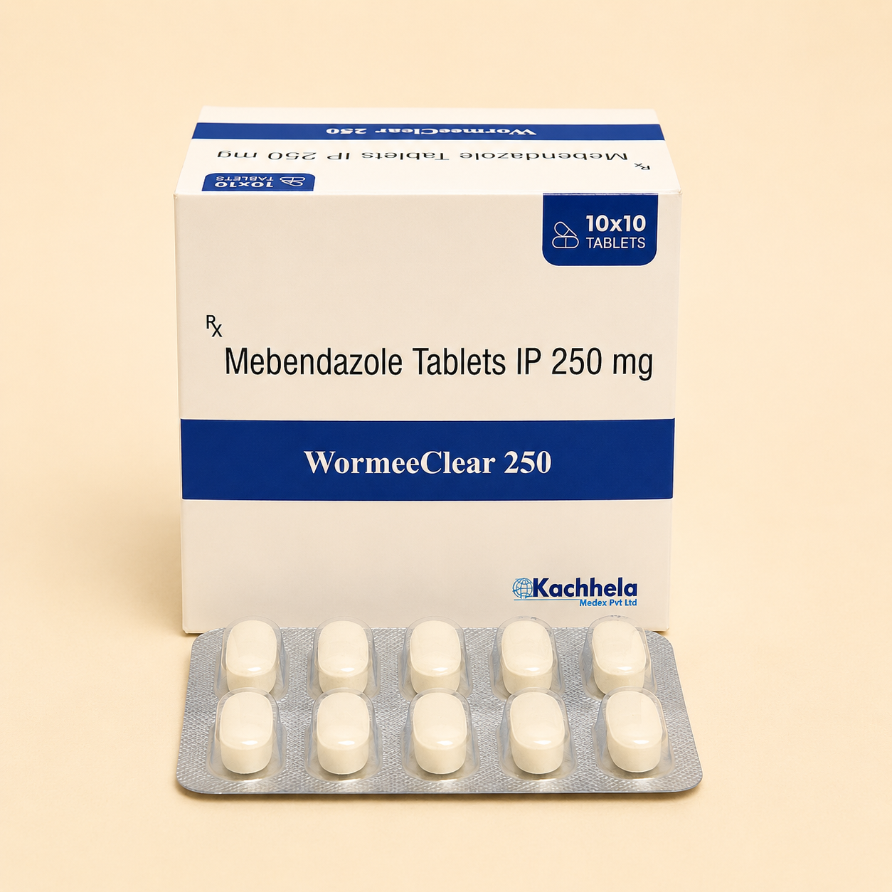 Wormeeclear 250 Mebendazole 250 mg Tablets