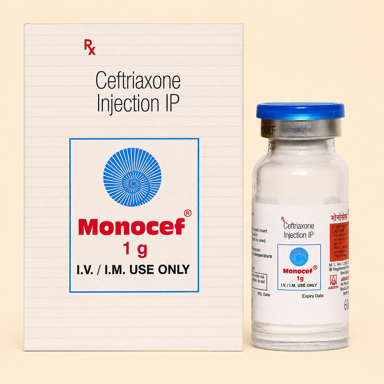 Monocef Ceftriaxone 1 gm Injection