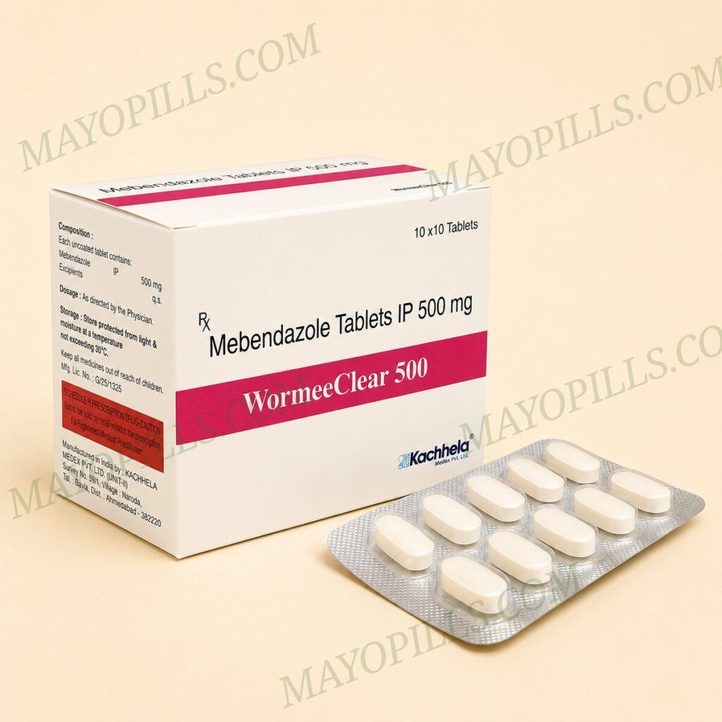 Wormeeclear 500mg Tablets (Mebendazole 500 mg)