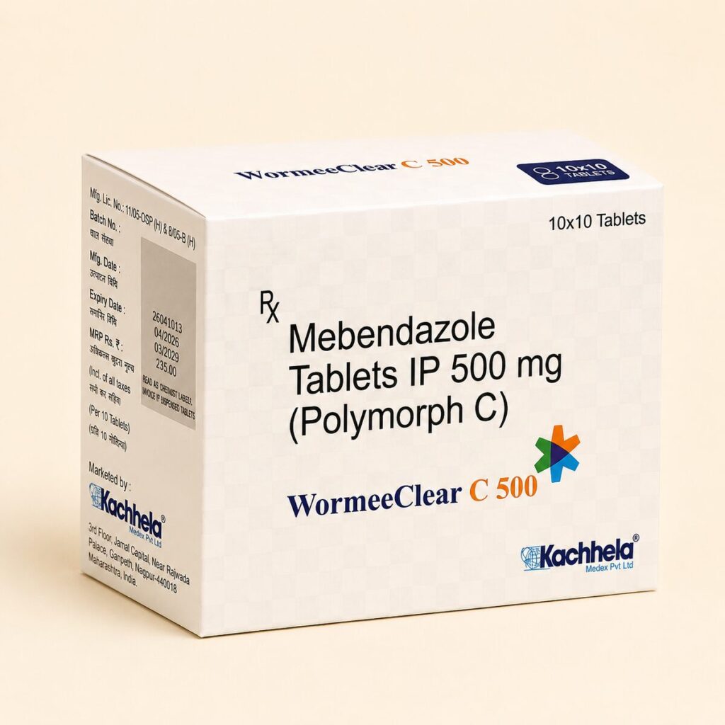 Wormeeclear C  500 Mebendazole 500 mg Tablets